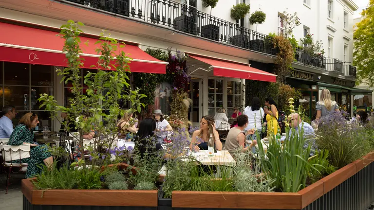Alfresco dining at Cleo 