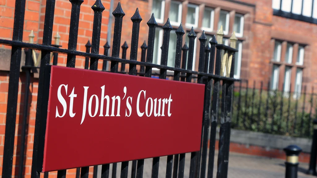 Sign showing St John's Court