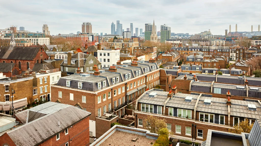View from Holbein Gardens of neighbouring buildings