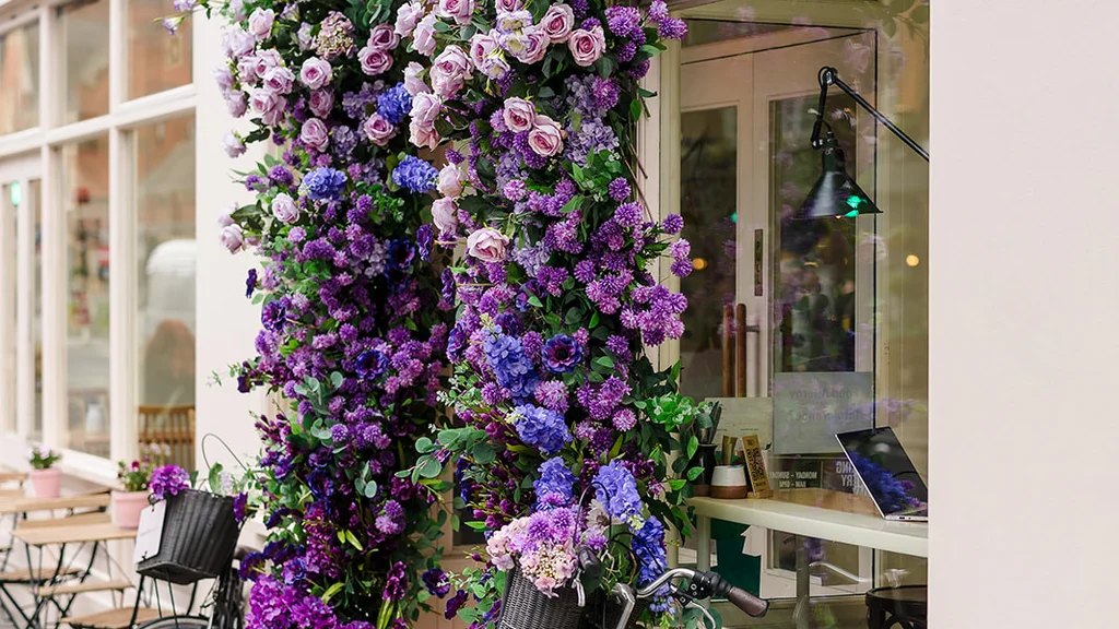 Chestnut Bakery decorated with flowers