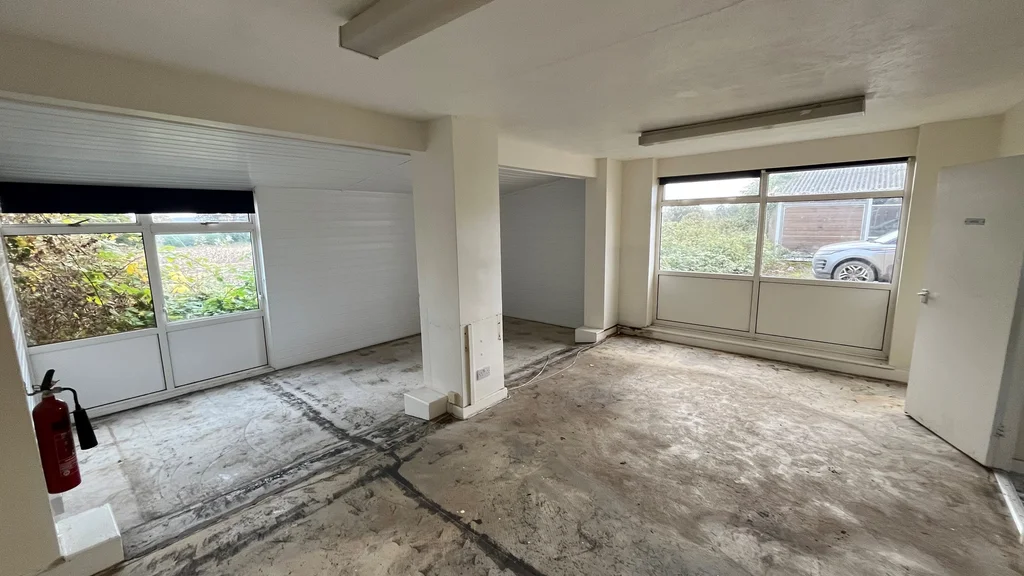 Inside building at Glebe Farm
