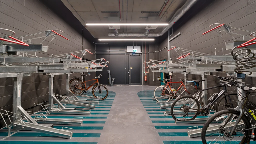 Bike storage at The Hive