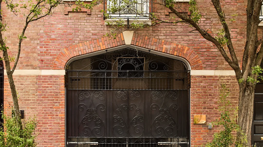 A gated entrance to a car park