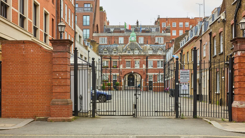 Gate to car park