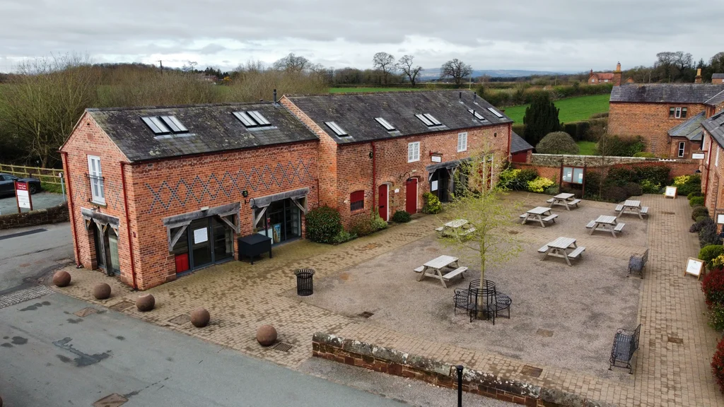 A view of the retail unit and car park