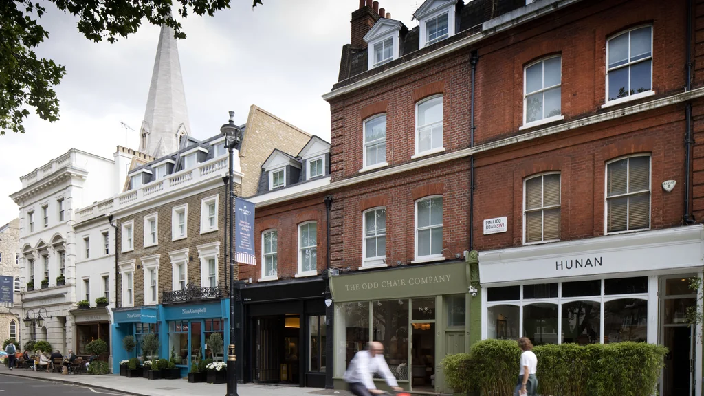 Line of shops on the Pimlico Road