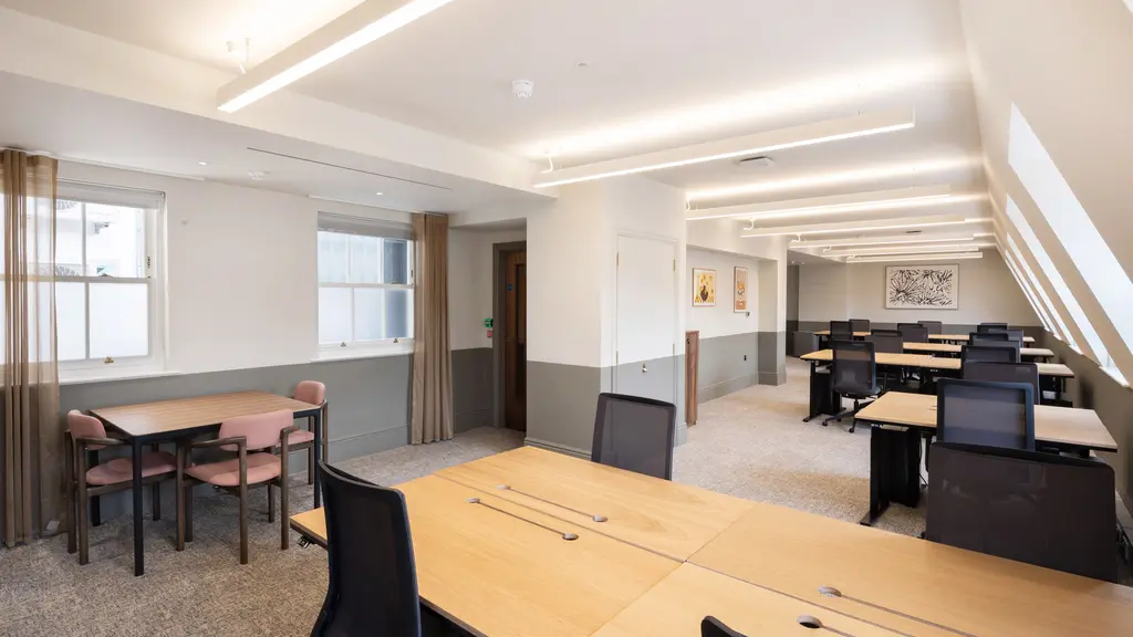 Desks and chairs