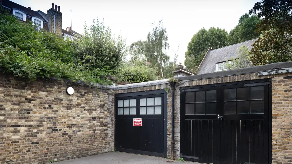 Two black garages