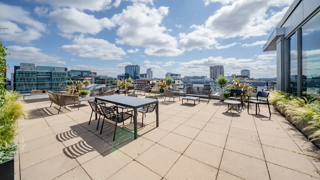 The roof terrace