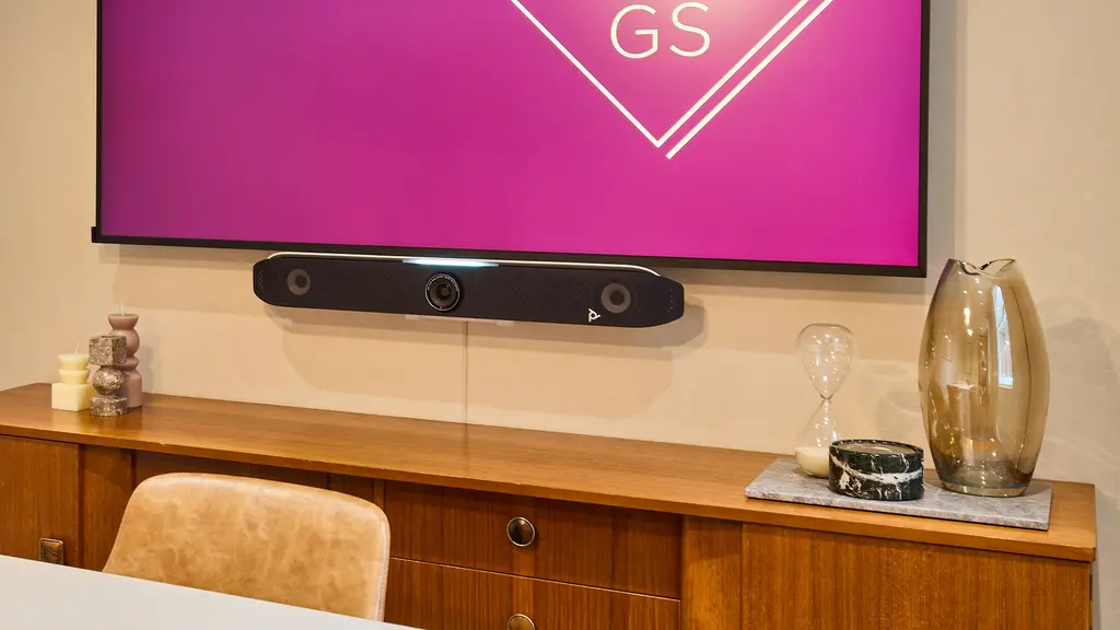 A TV screen with 35GS written on it 