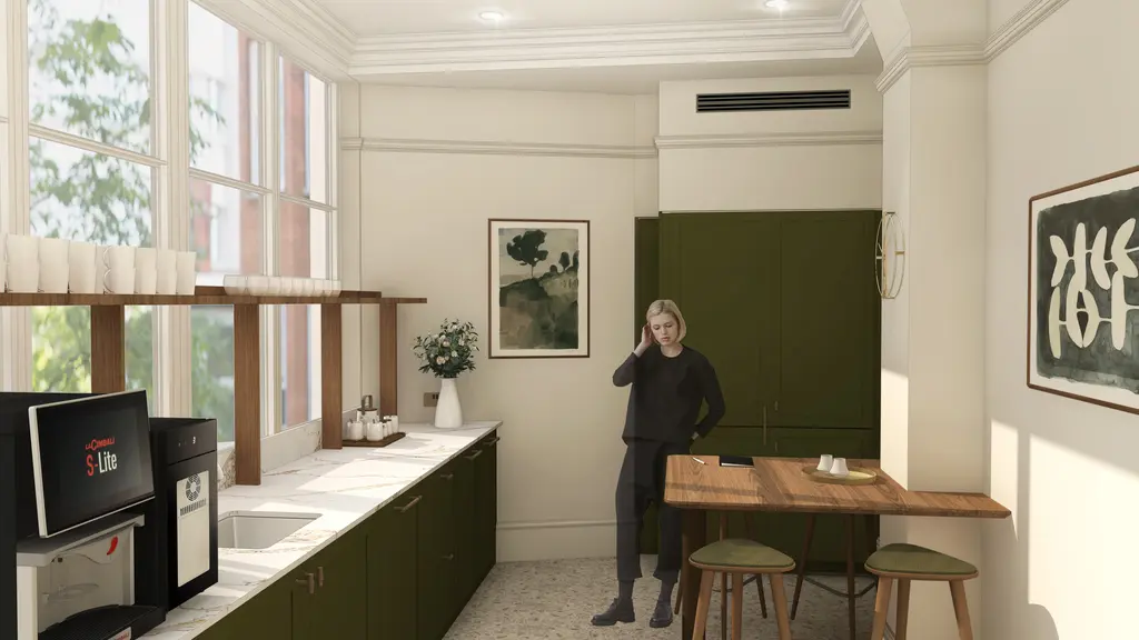 Kitchen area at The Garden House 