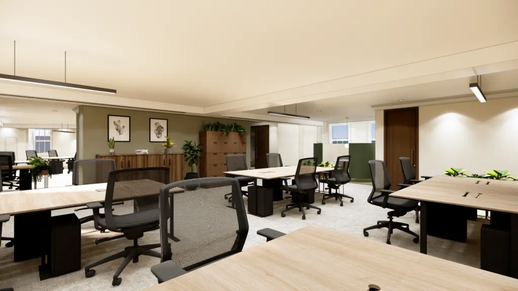 CGI showing office space 