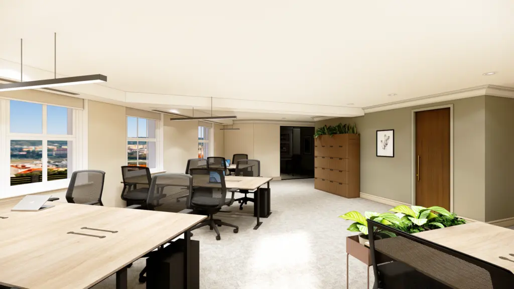 CGI of office space 