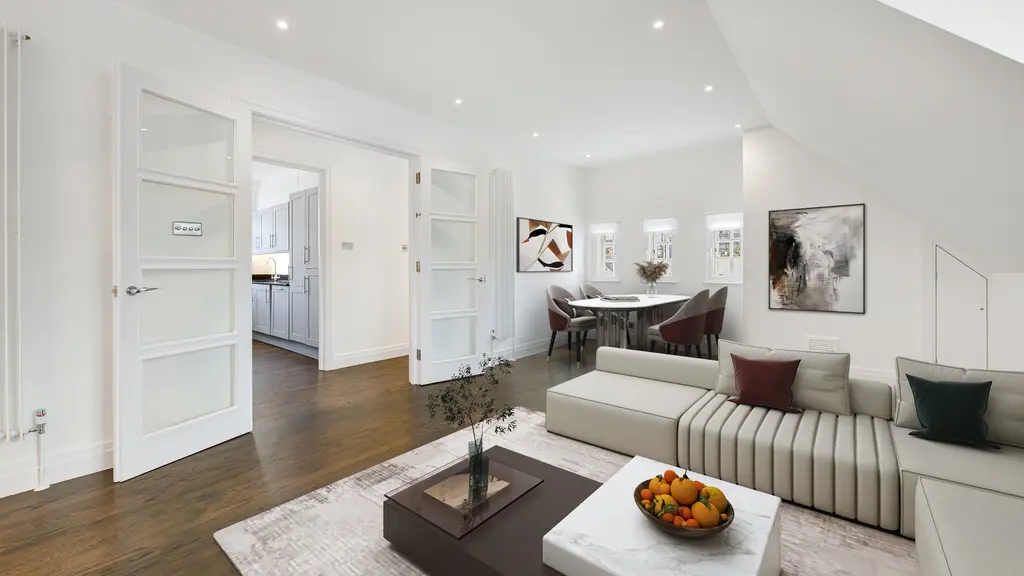 Living room with furniture 
