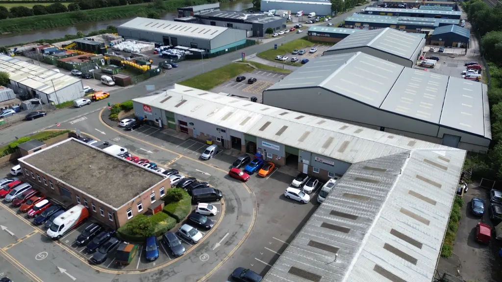 Birds eye view of the industrial estate