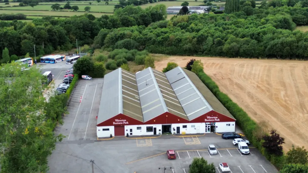 Birds eye view of industrial unit 