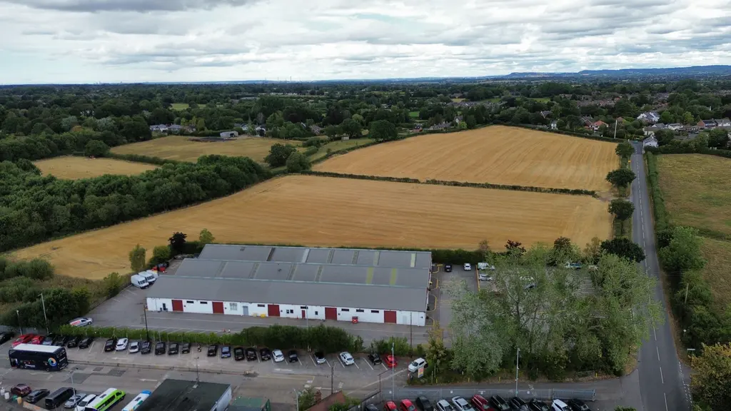 Birds eye view of industrial unit 