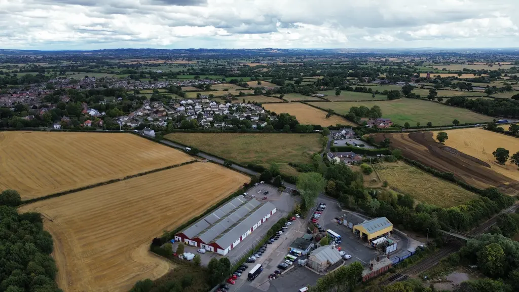 Bird's eye view of industrial unit 