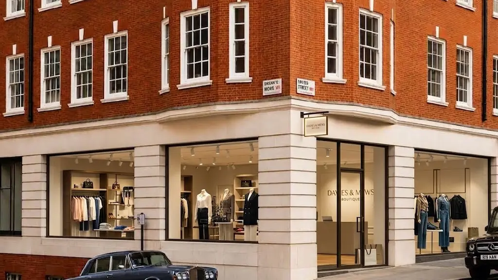 Front of shop unit on Davies Street