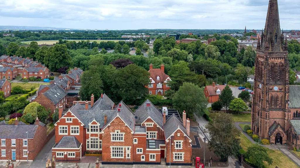 Bird's eye view of Overleigh Road 