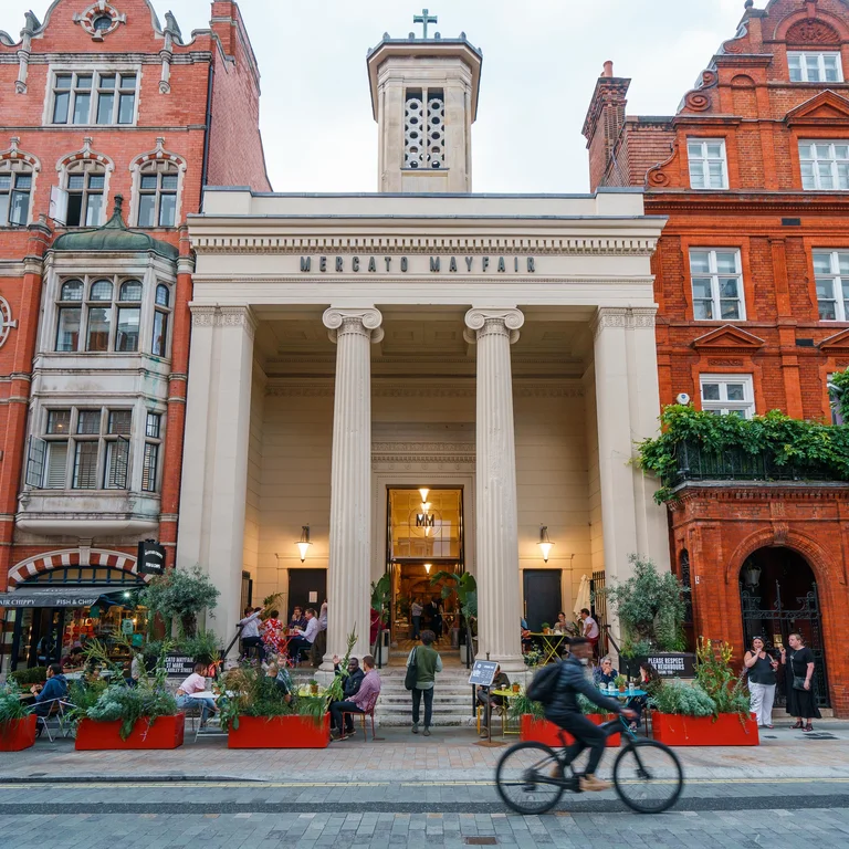 The exterior of Mercato Mayfair