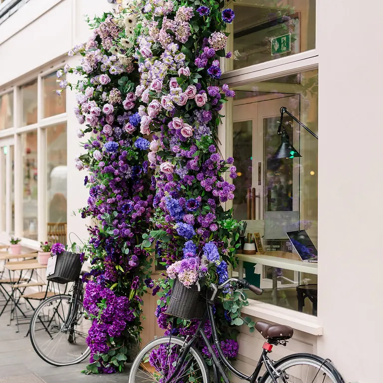 Chestnut Bakery decorated with flowers