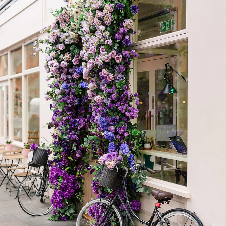 Chestnut Bakery decorated with flowers