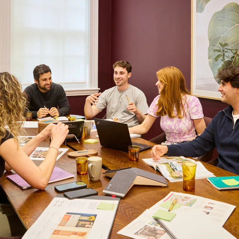 People talking in a meeting room