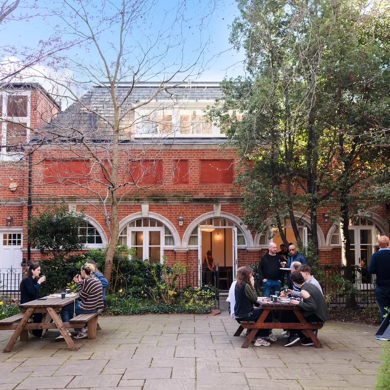 The courtyard at The Garden House 